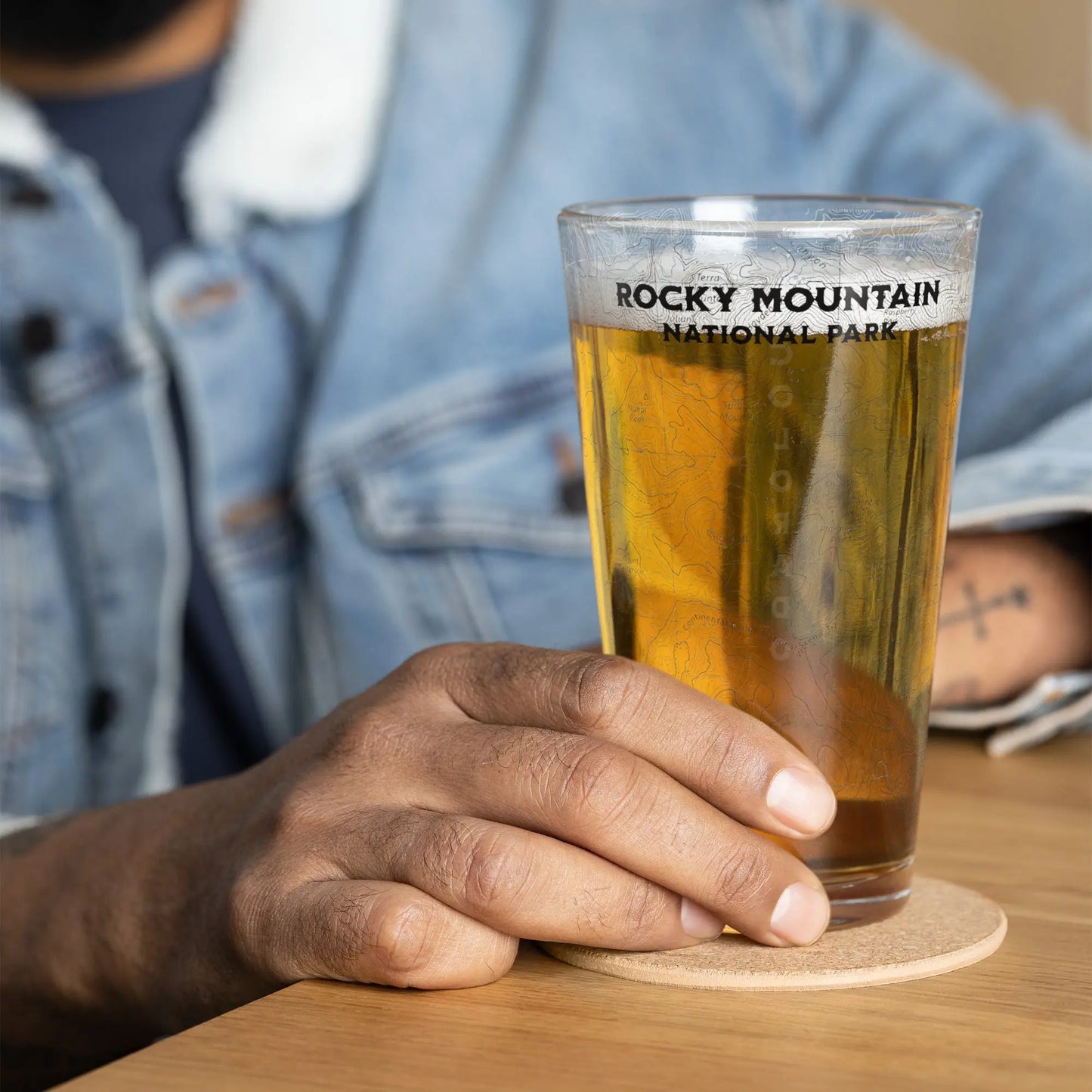 Rocky Mountain National Park Topographic Pint Glass USGS Map Print - Park Service Apparel