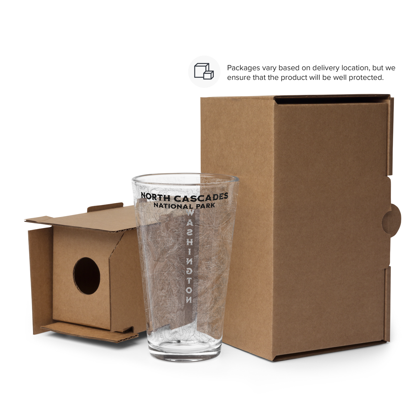 North Cascades National Park Topographic Pint Glass