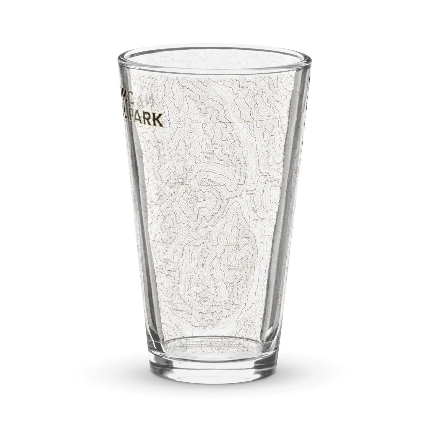 Olympic National Park Topographic Pint Glass Real USGS Topo Map - Park Service Apparel