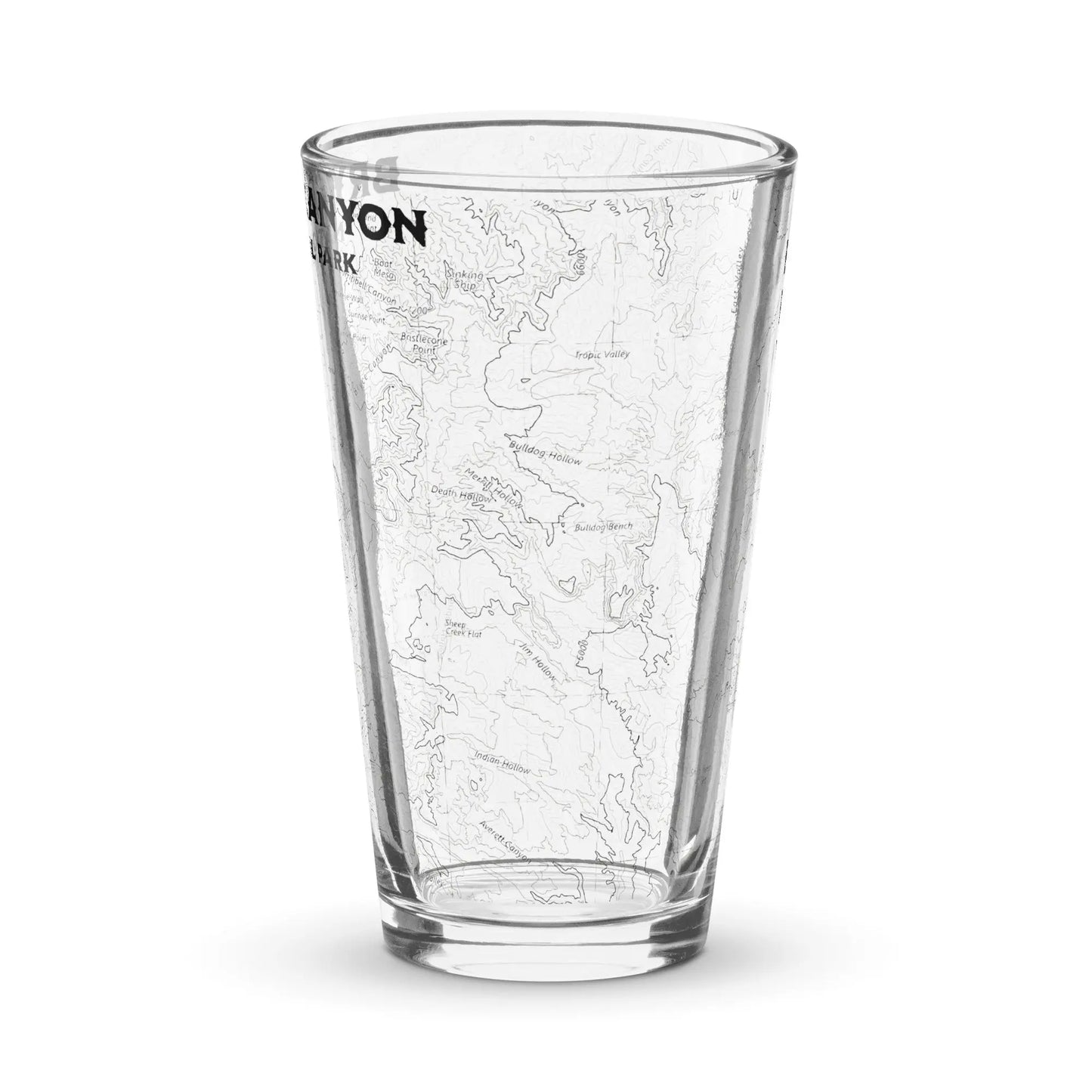 Bryce Canyon National Park Topographic Pint Glass USGS Map Print - Park Service Apparel