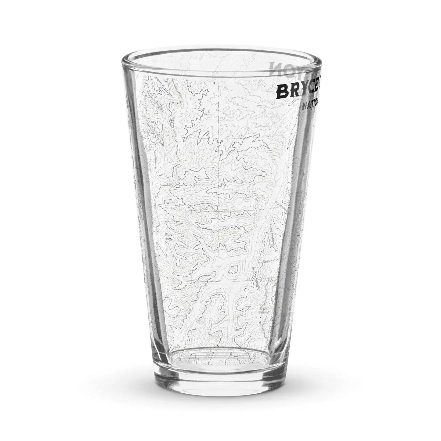 Bryce Canyon National Park Topographic Pint Glass USGS Map Print - Park Service Apparel