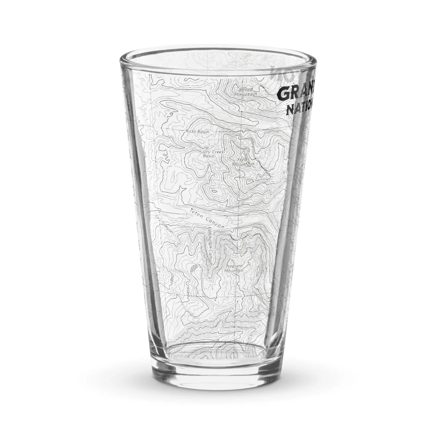 Grand Teton National Park Topographic Pint USGS Topo Map - Park Service Apparel