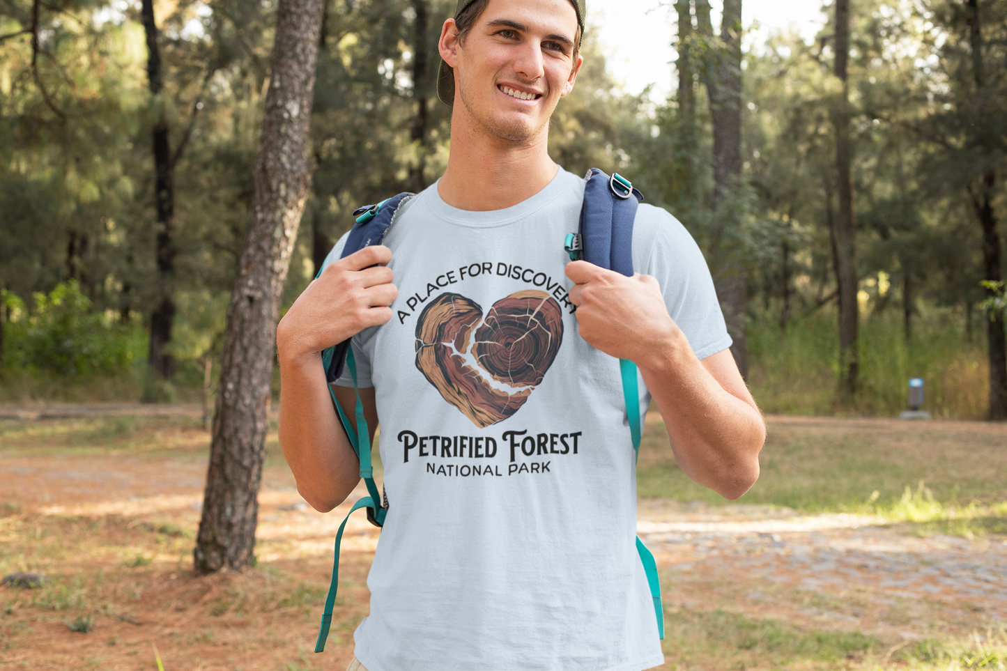 Petrified Forest National Park Unisex Fit Soft T-Shirt Heart Wood Printify