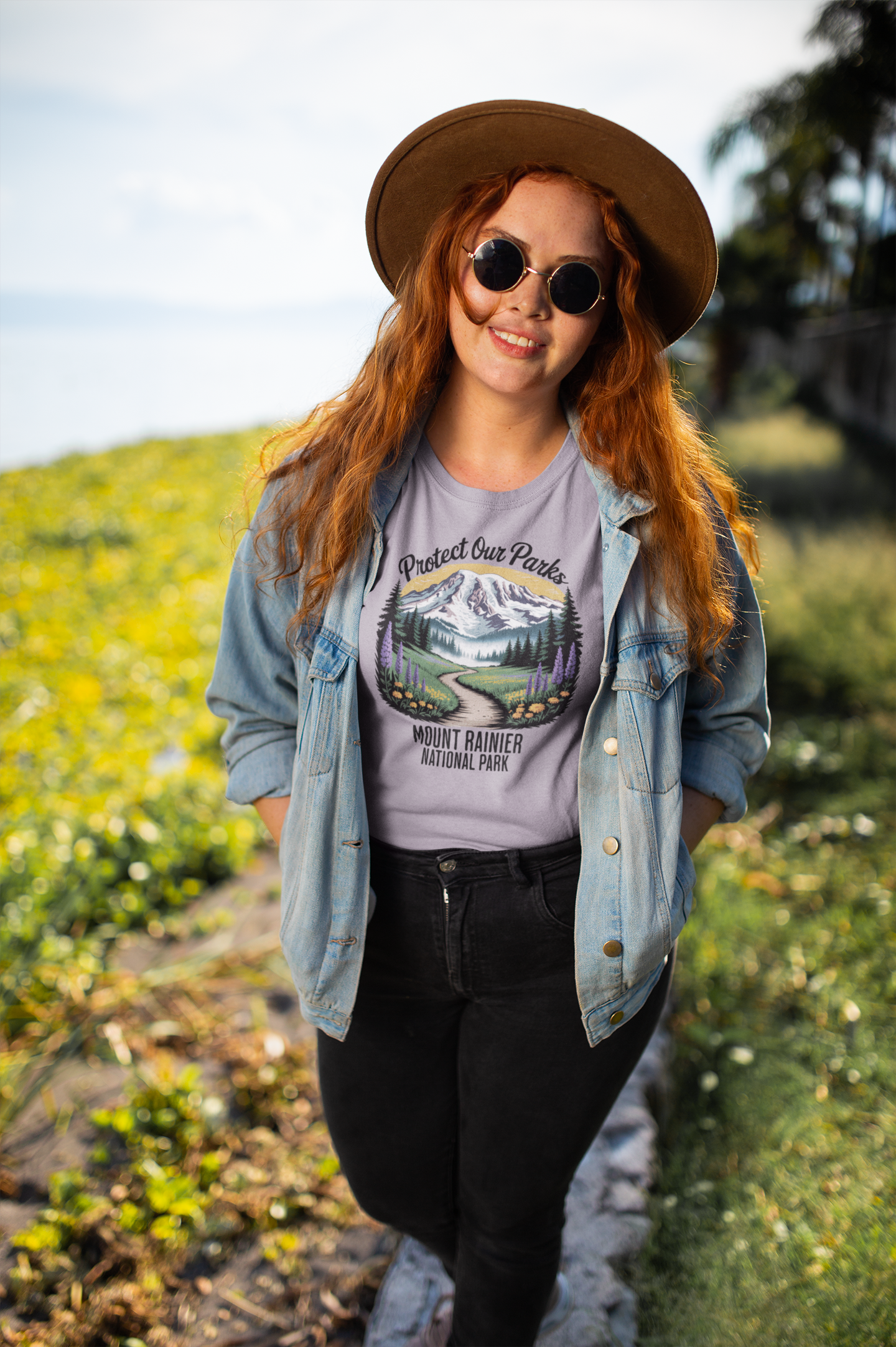 Protect Our Parks Mount Rainier National Park Unisex Fit Soft T-Shirt Printify