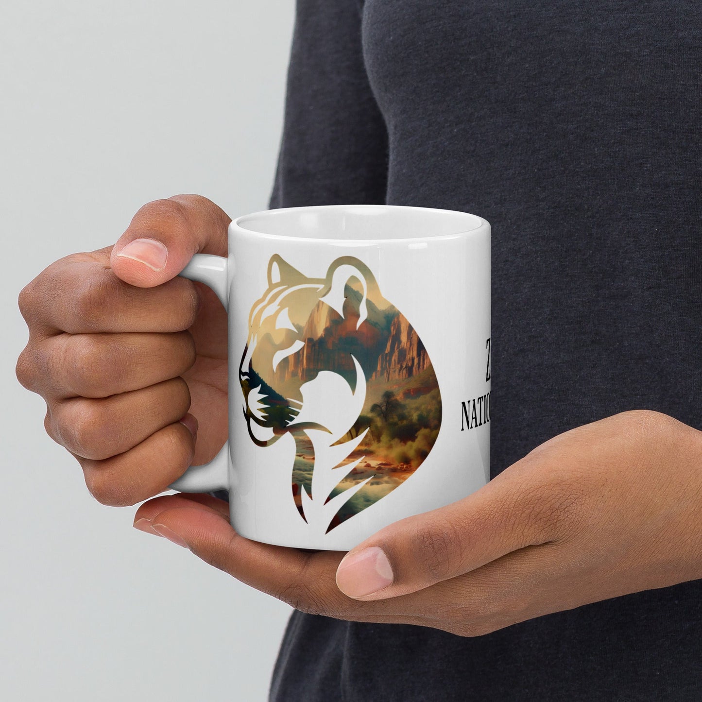 Zion National Park Mountain Lion Mug 11oz, 15oz, or 20oz Mega Mug Park Service Apparel
