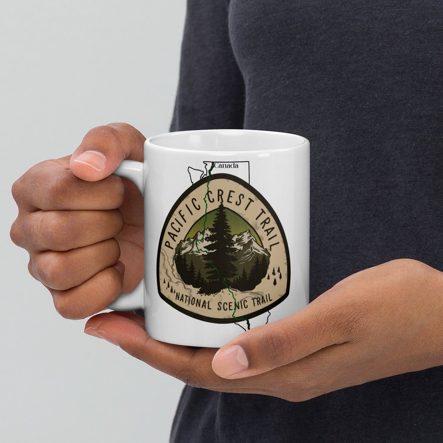 Pacific Crest Trail PCT Map Logo Mug 11oz, 15oz, 20oz Park Service Apparel
