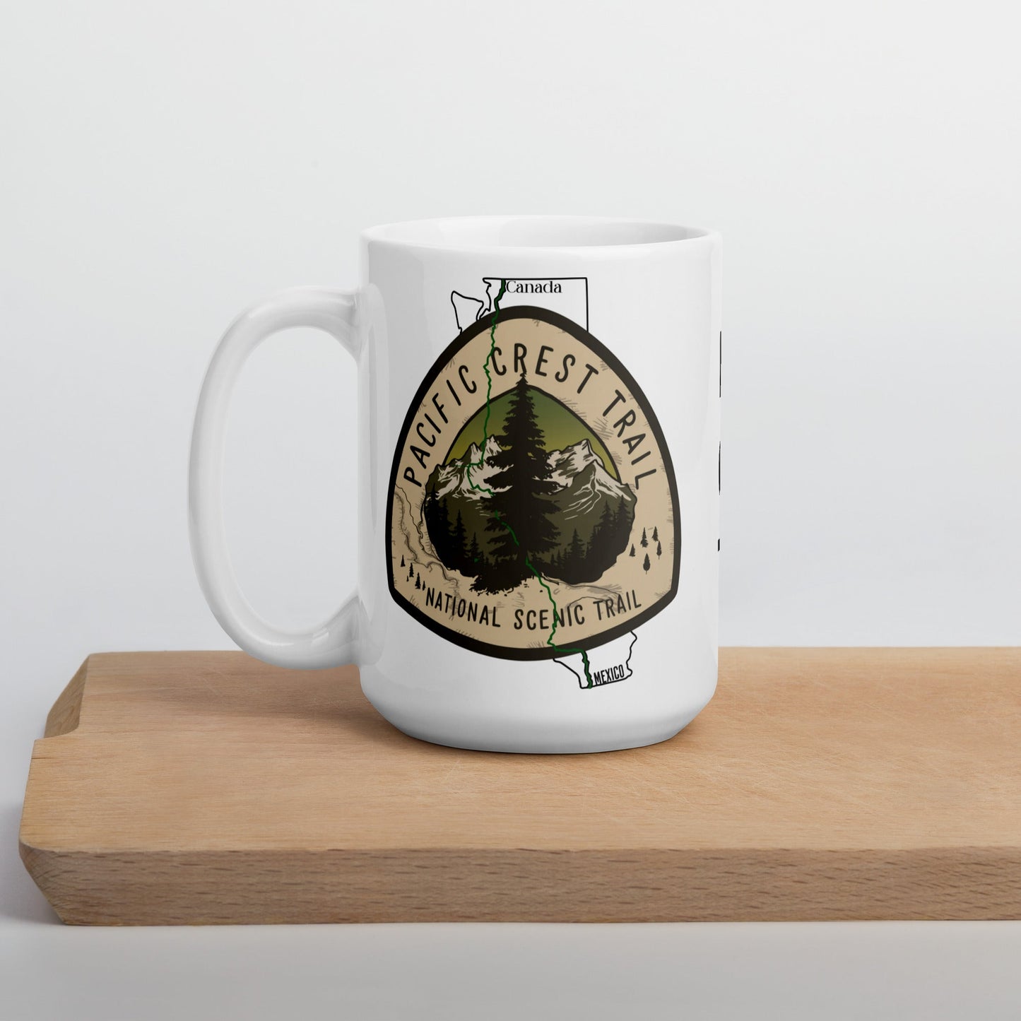 Pacific Crest Trail PCT Map Logo Mug 11oz, 15oz, 20oz Park Service Apparel