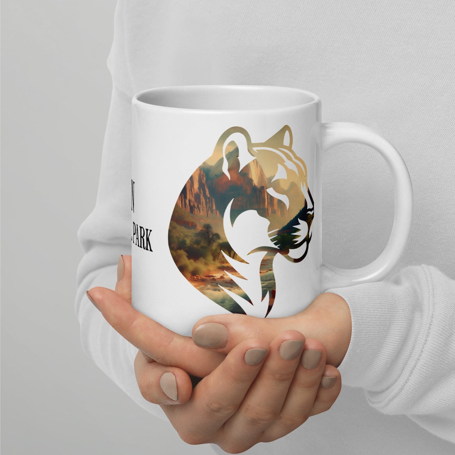 Zion National Park Mountain Lion Mug 11oz, 15oz, or 20oz Mega Mug Park Service Apparel