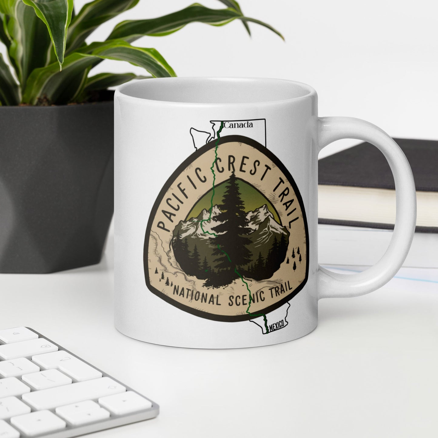 Pacific Crest Trail PCT Map Logo Mug 11oz, 15oz, 20oz Park Service Apparel