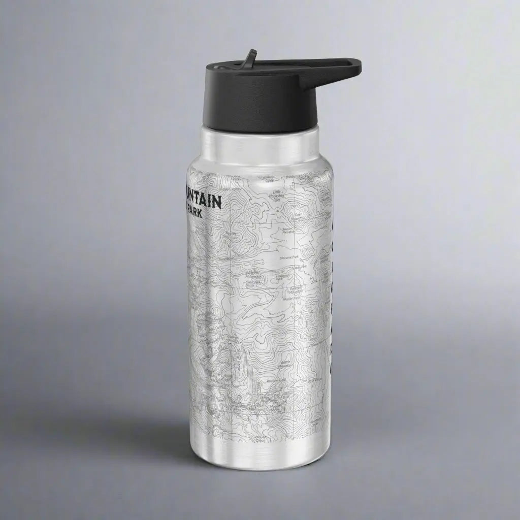 Rocky Mountain National Park Topographic Insulated Water Bottle Tumbler 32oz - Park Service Apparel