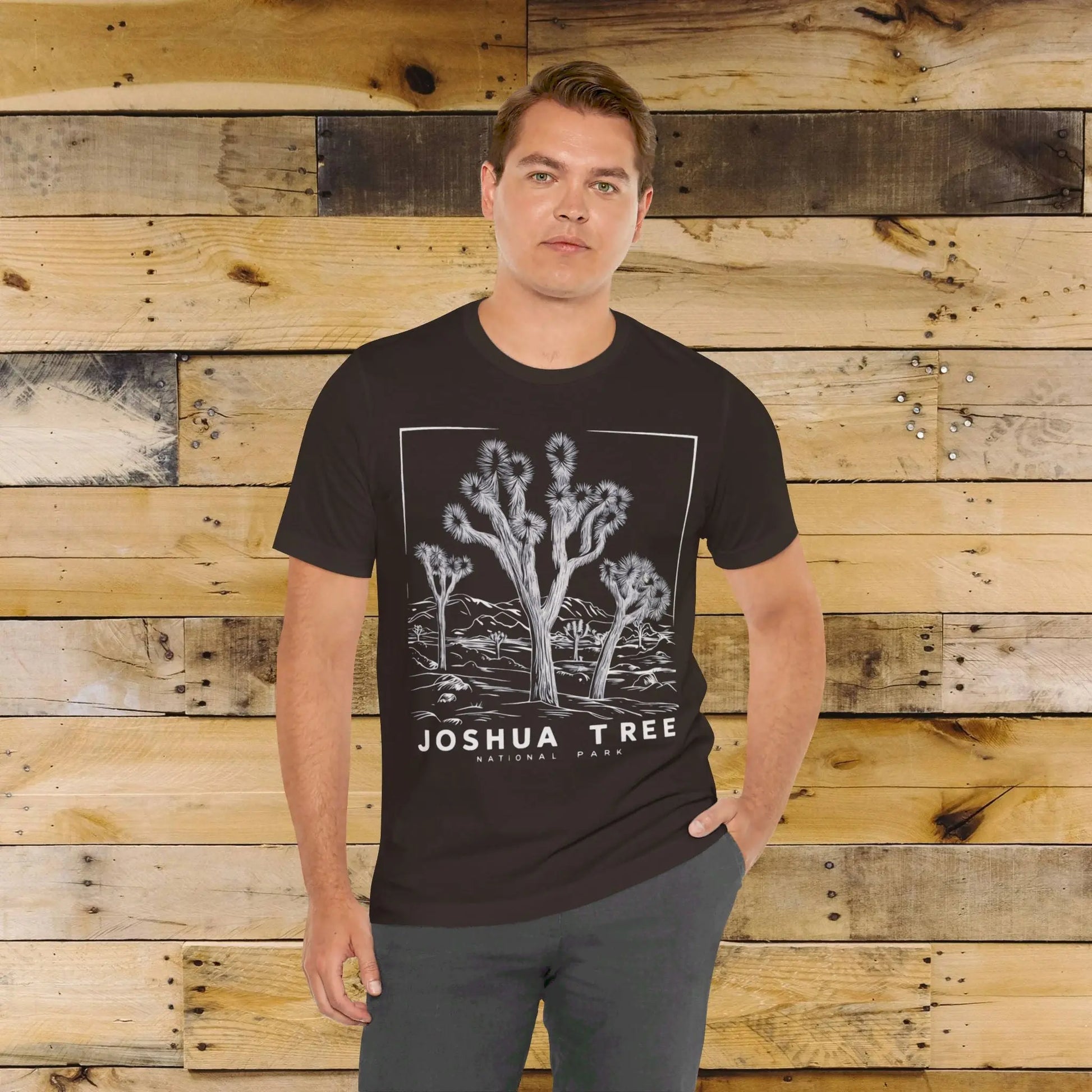 Joshua Tree National Park  Unisex Fit Soft T-Shirt Desert Line Art - Park Service Apparel
