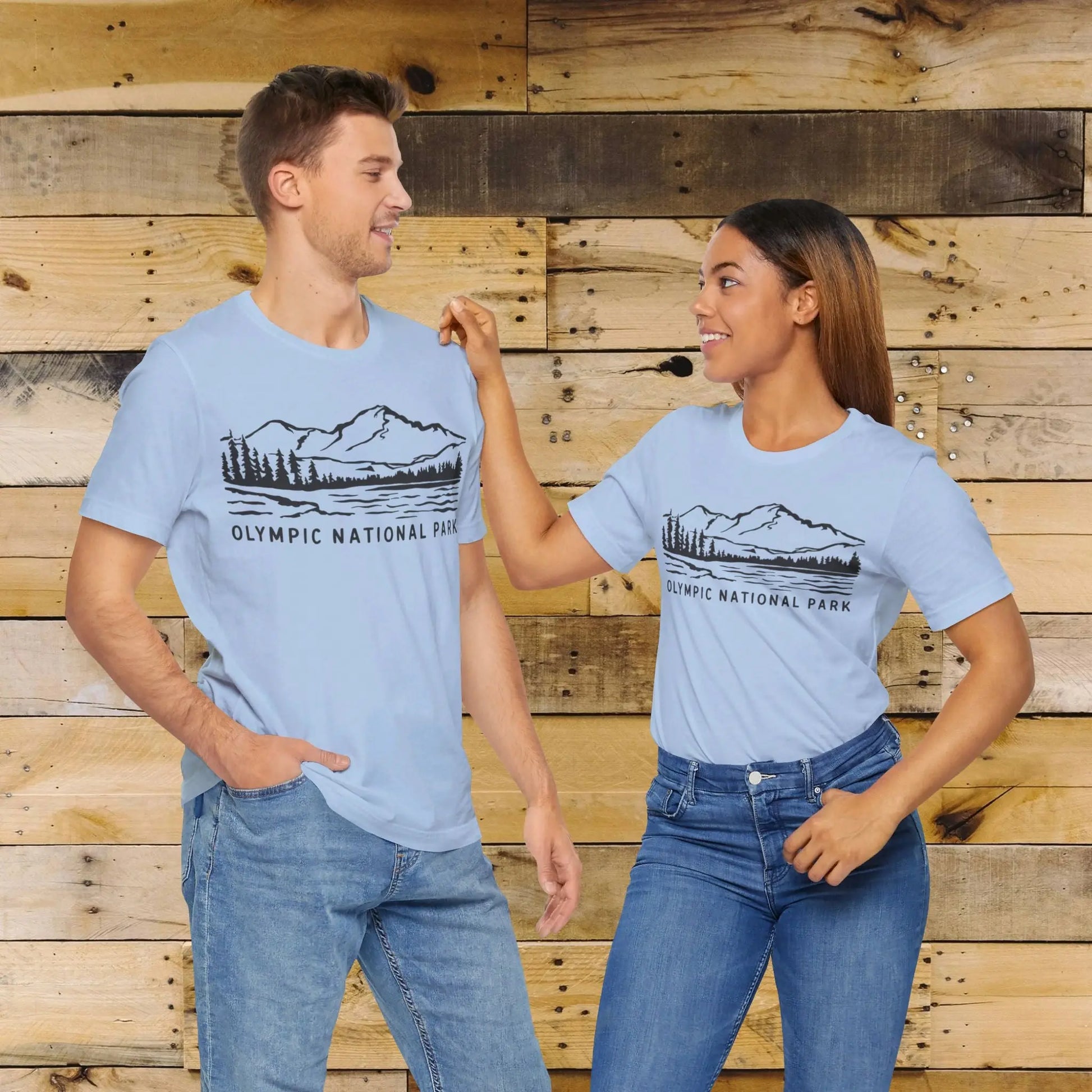 Olympic National Park Unisex Fit Soft T-Shirt Coastal Line Art - Park Service Apparel