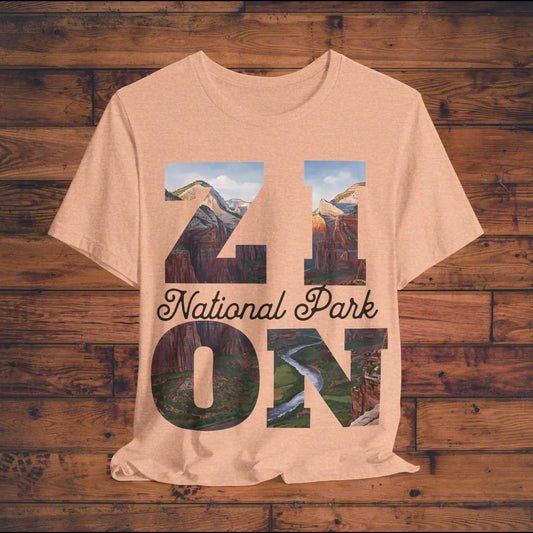 Zion National Park Unisex Fit Short Sleeve Tee Angels Landing T-Shirt - Park Service Apparel