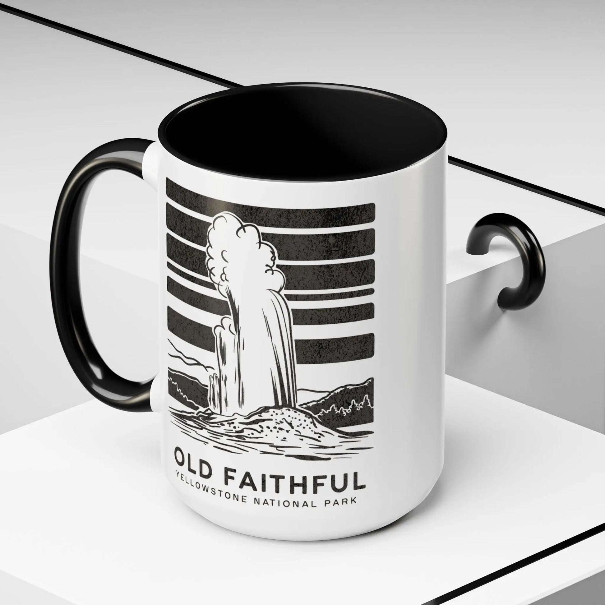 Old Faithful Geyser Yellowstone National Park Coffee Mug 11oz 15oz Blue Black Pink Red - Park Service Apparel