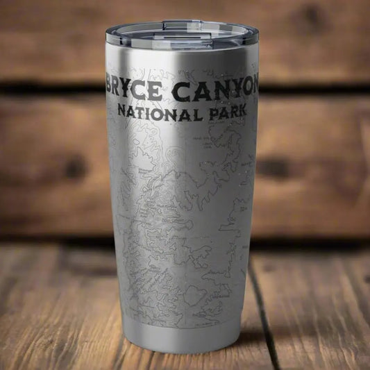 Bryce Canyon National Park Topographic Tumbler 20oz USGS Map Print - Park Service Apparel