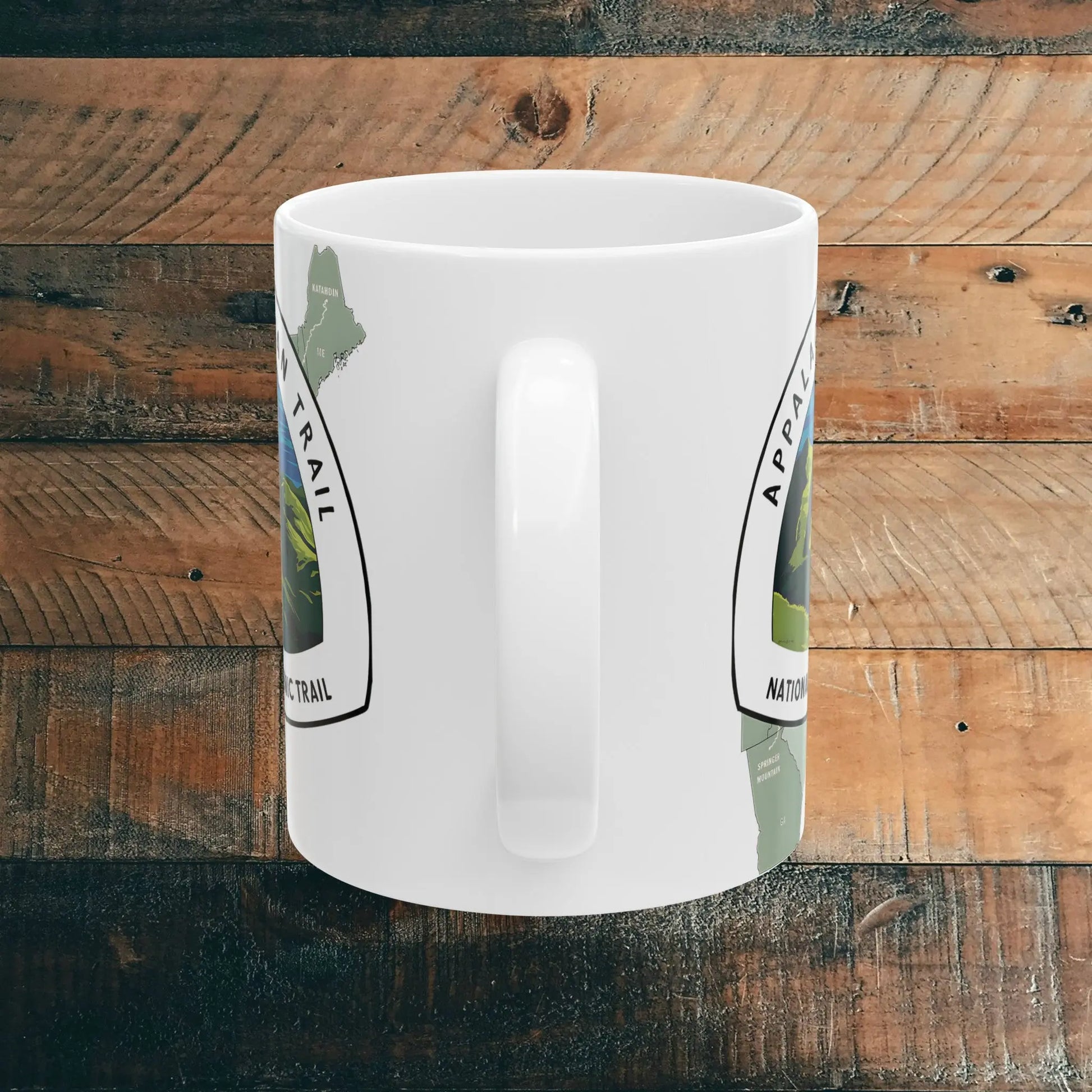 Appalachian Trail Scenic Ceramic Mug (11oz, 15oz) Hike Line Design Mountains - Park Service Apparel