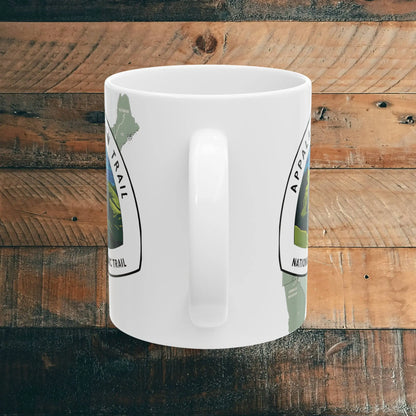 Appalachian Trail Scenic Ceramic Mug (11oz, 15oz) Hike Line Design Mountains - Park Service Apparel