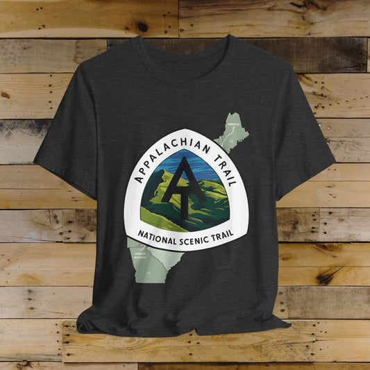 Appalachian Trail Unisex Jersey T-Shirt Logo Emblem Mountain Camp Hike Tee - Park Service Apparel