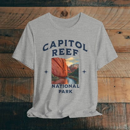 Capitol Reef National Park Unisex Fit Soft Tee River Red Rock T-Shirt - Park Service Apparel