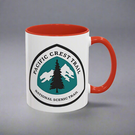Pacific Crest Trail Accent Coffee Mug 11oz 15oz National Scenic PCT Wood Mile Sign Printify