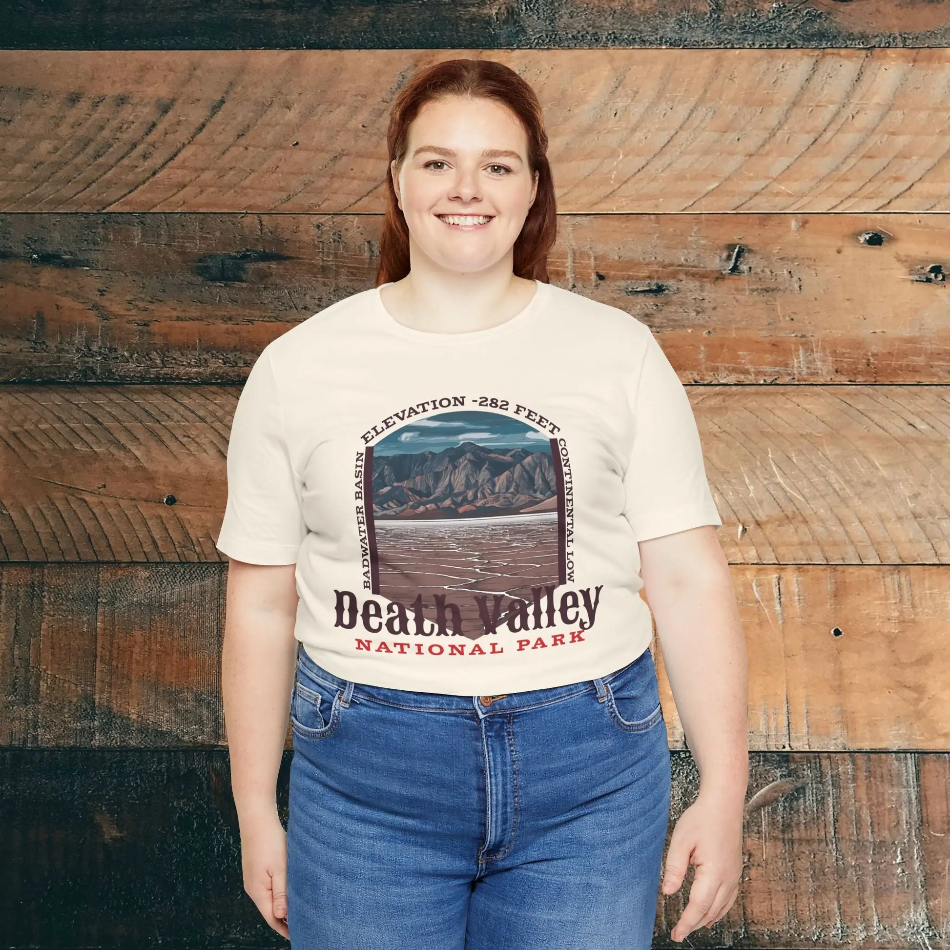 Death Valley National Park Unisex Jersey Tee Airlume Cotton Badwater Basin - Park Service Apparel