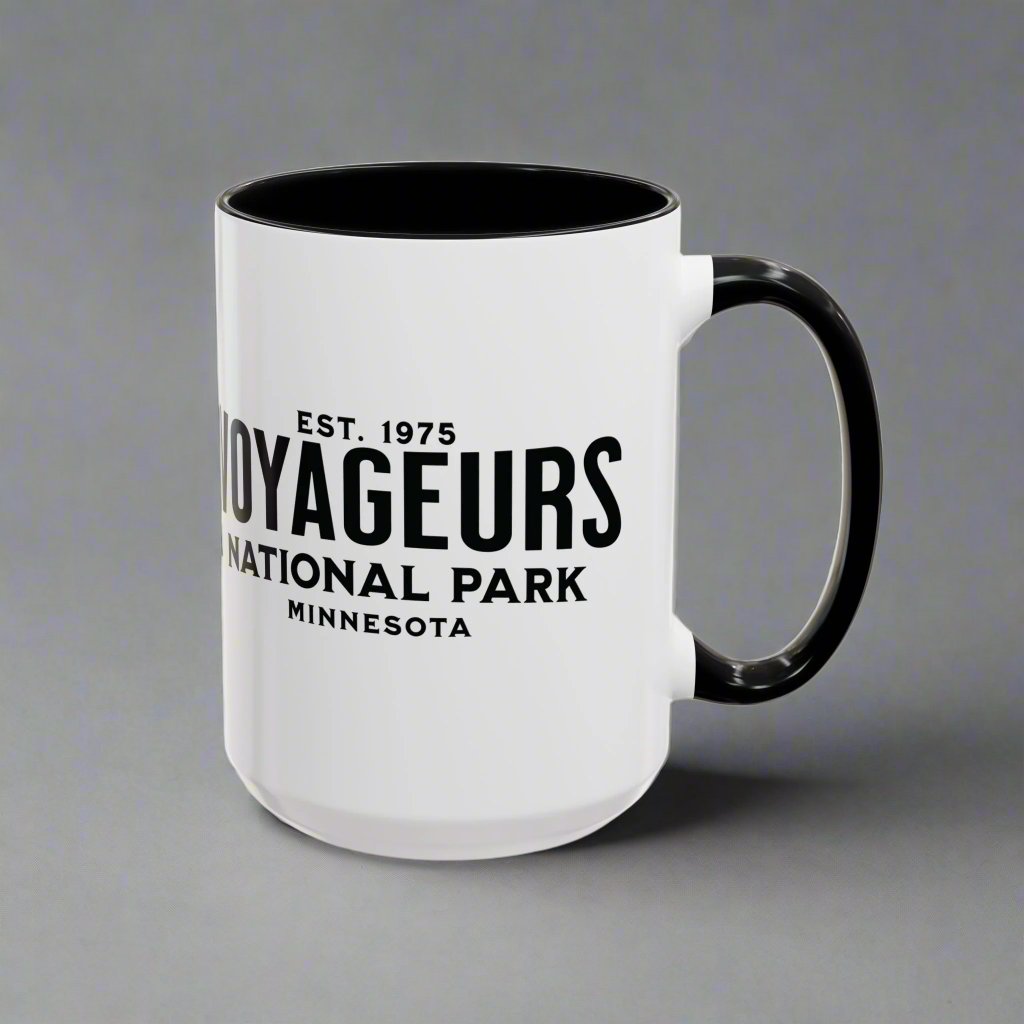 Voyageurs National Park Accent Coffee Mug 11oz 15oz Minnesota Wolf Blue Black Pink Red Outdoor Inspired Printify