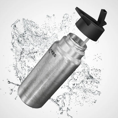 Mammoth Lakes California Topographic Insulated Water Bottle Tumbler 32oz - Park Service Apparel