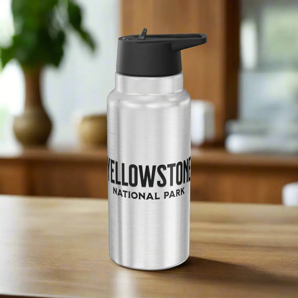 Yellowstone National Park Insulated Water Bottle Tumbler 32oz Buffalo Geyser - Park Service Apparel
