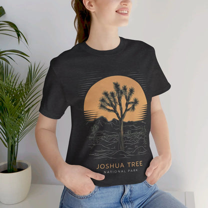 Joshua Tree National Park Unisex Fit Soft T-Shirt Desert Line Art - Park Service Apparel