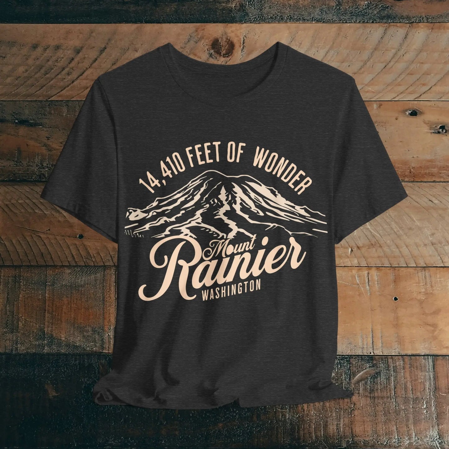 Mount Rainier Washington Unisex Soft Short Sleeve T-Shirt 14k Ft Of Wonder - Park Service Apparel