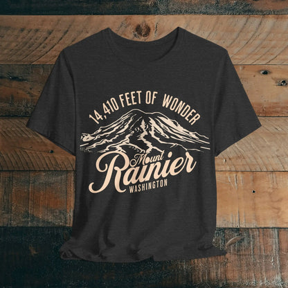 Mount Rainier Washington Unisex Soft Short Sleeve T-Shirt 14k Ft Of Wonder - Park Service Apparel