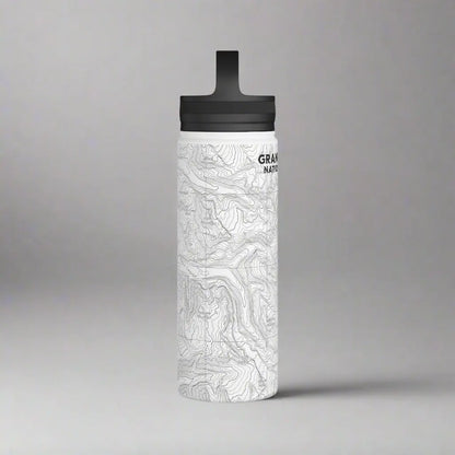 Grand Teton National Park Topographic Stainless Steel Water Bottle Handle Lid - Park Service Apparel
