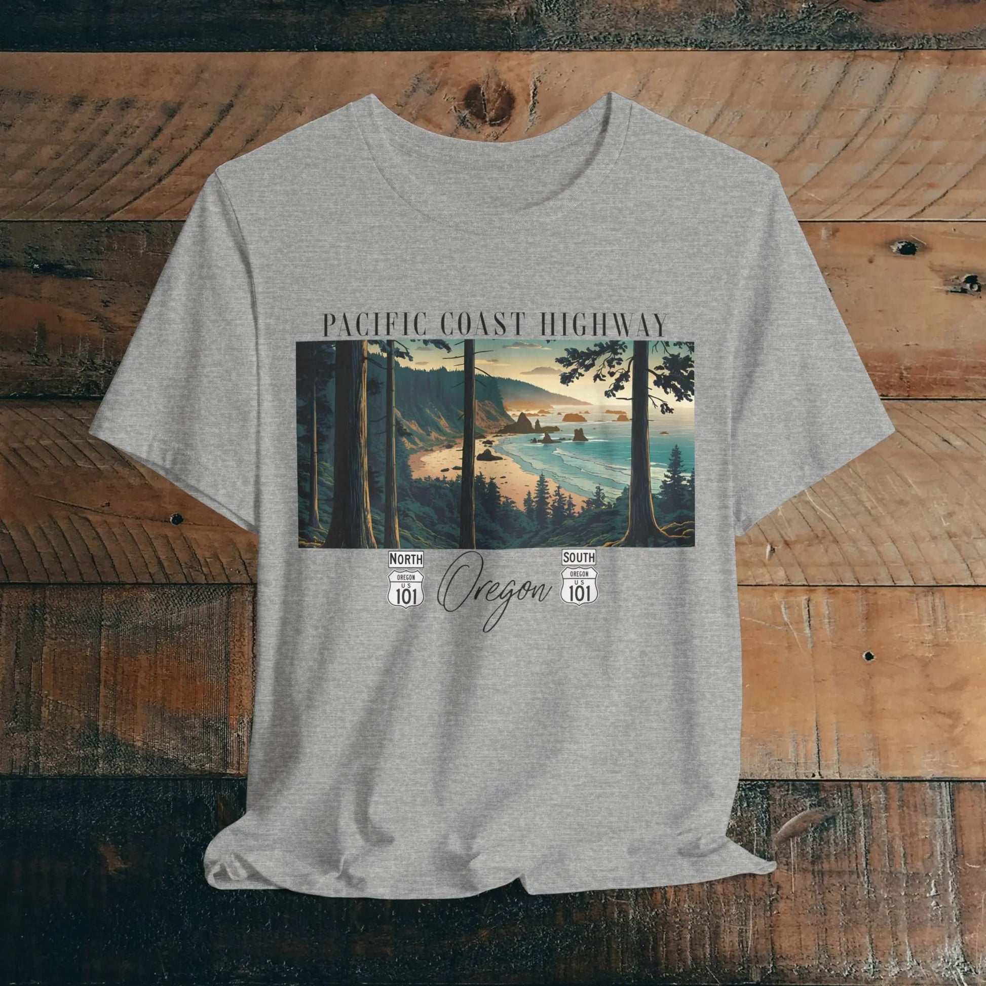 Oregon Coast Highway 101 Pacific Coast Highway Unisex Fit T-shirt PCH Tee - Park Service Apparel
