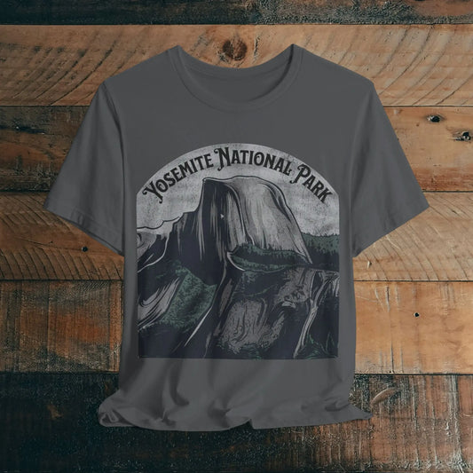 Yosemite National Park Art Unisex Fit Soft T-Shirt Half Dome Distressed - Park Service Apparel
