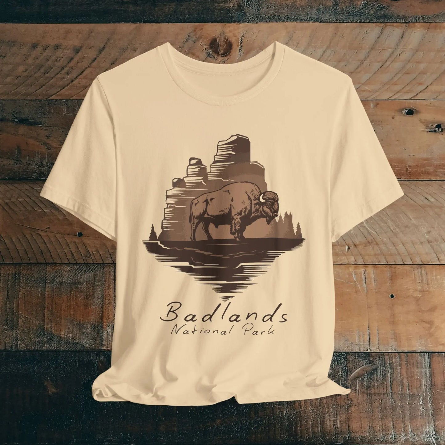 Badlands National Park Unisex Fit Soft T-shirt Roaming Buffalo Tee - Park Service Apparel