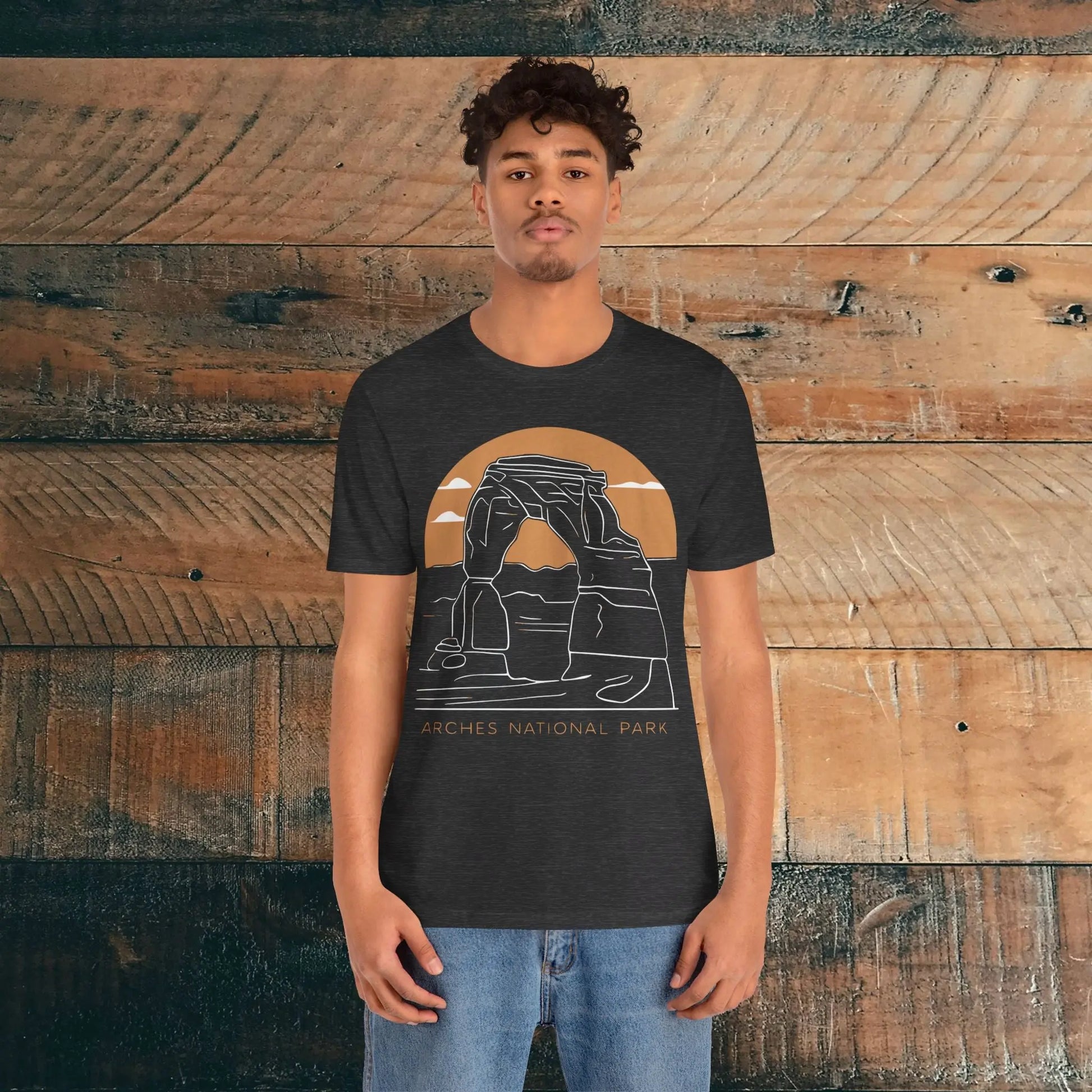 Arches National Park Unisex Fit Soft T-Shirt Delicate Arch Sunset - Park Service Apparel
