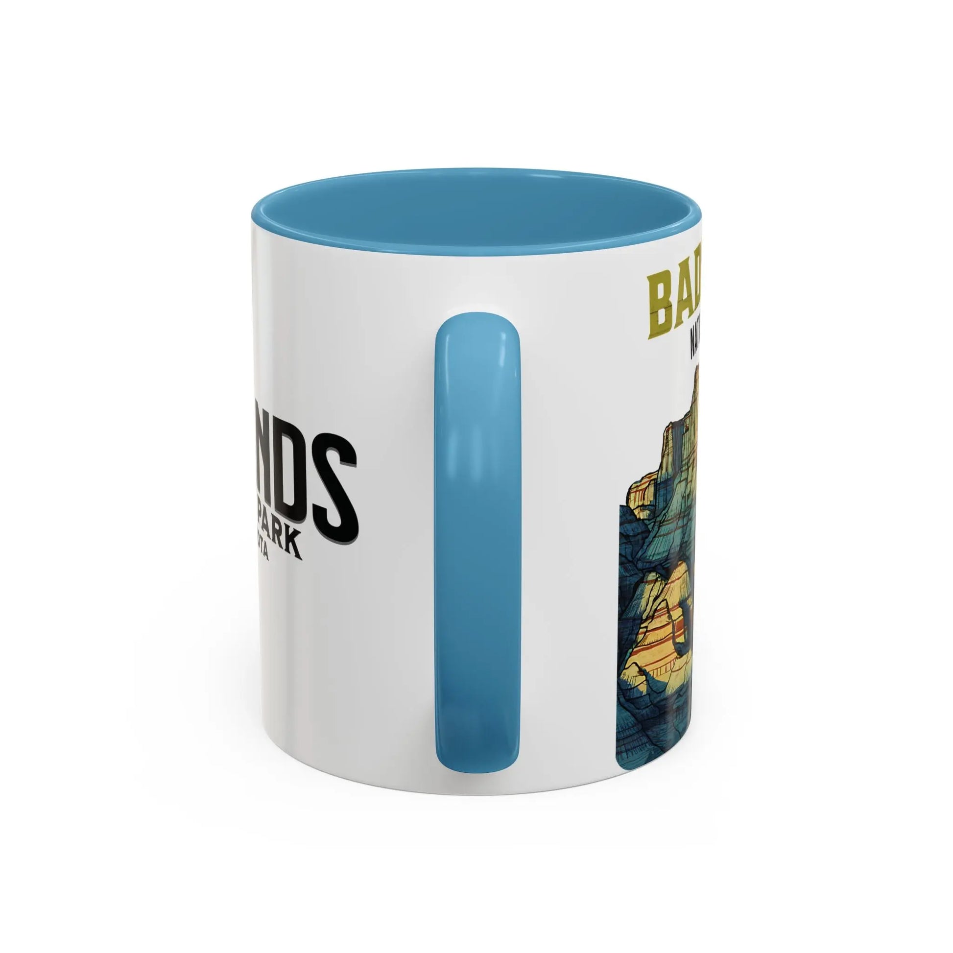 Badlands National Park Accent Coffee Mug 11oz 15oz Blue Black Pink Red Outdoor Inspired Ceramic Mug - Park Service Apparel