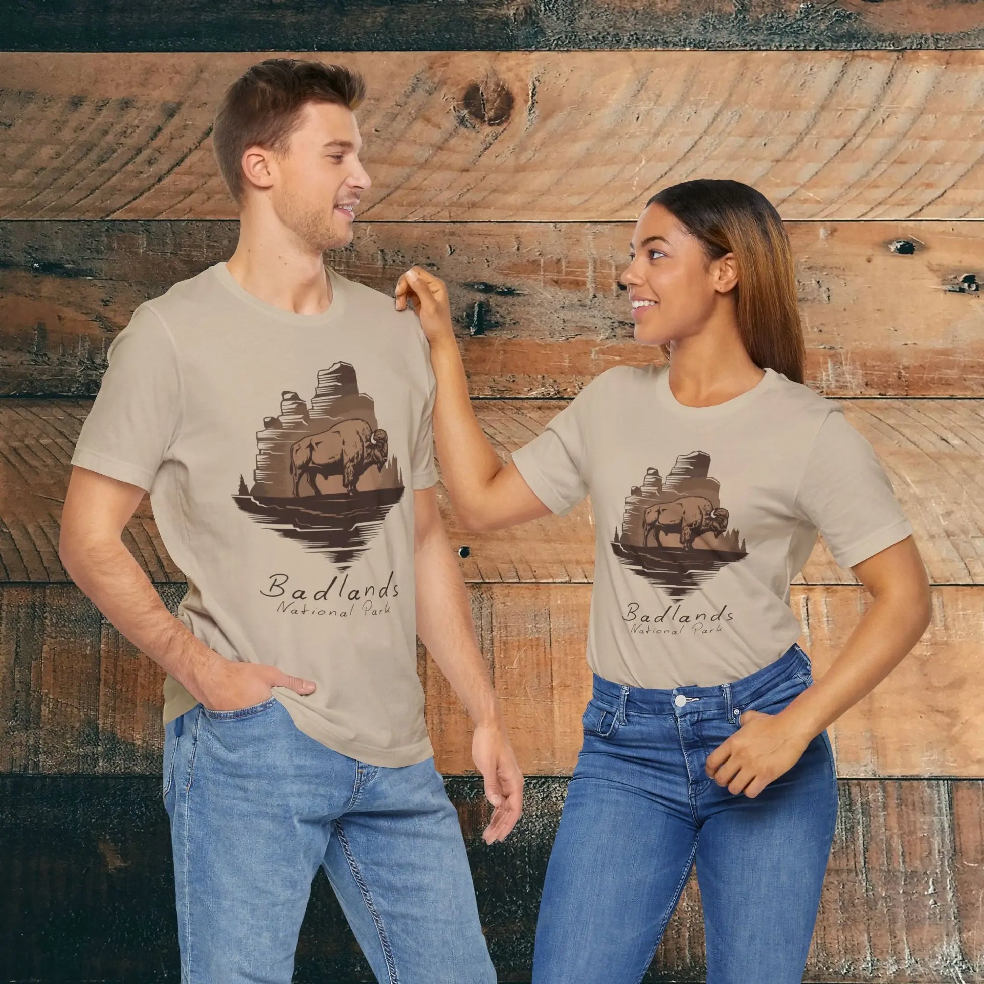Badlands National Park Unisex Fit Soft T-shirt Roaming Buffalo Tee - Park Service Apparel