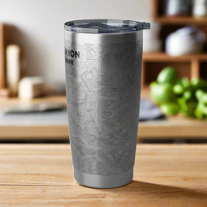 Kings Canyon National Park Topographic Insulated Tumbler 20oz California Sierra Nevada