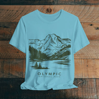 Olympic National Park Unisex Fit Soft T-Shirt Mountain View Coastal Art - Park Service Apparel
