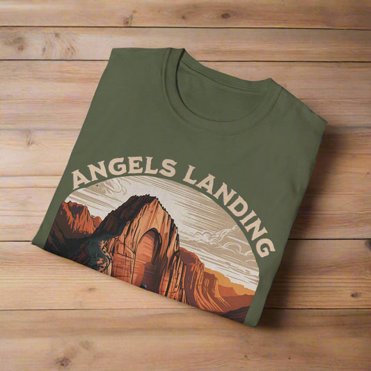 Angels Landing Zion National Park Unisex Fit Soft T-Shirt Printify