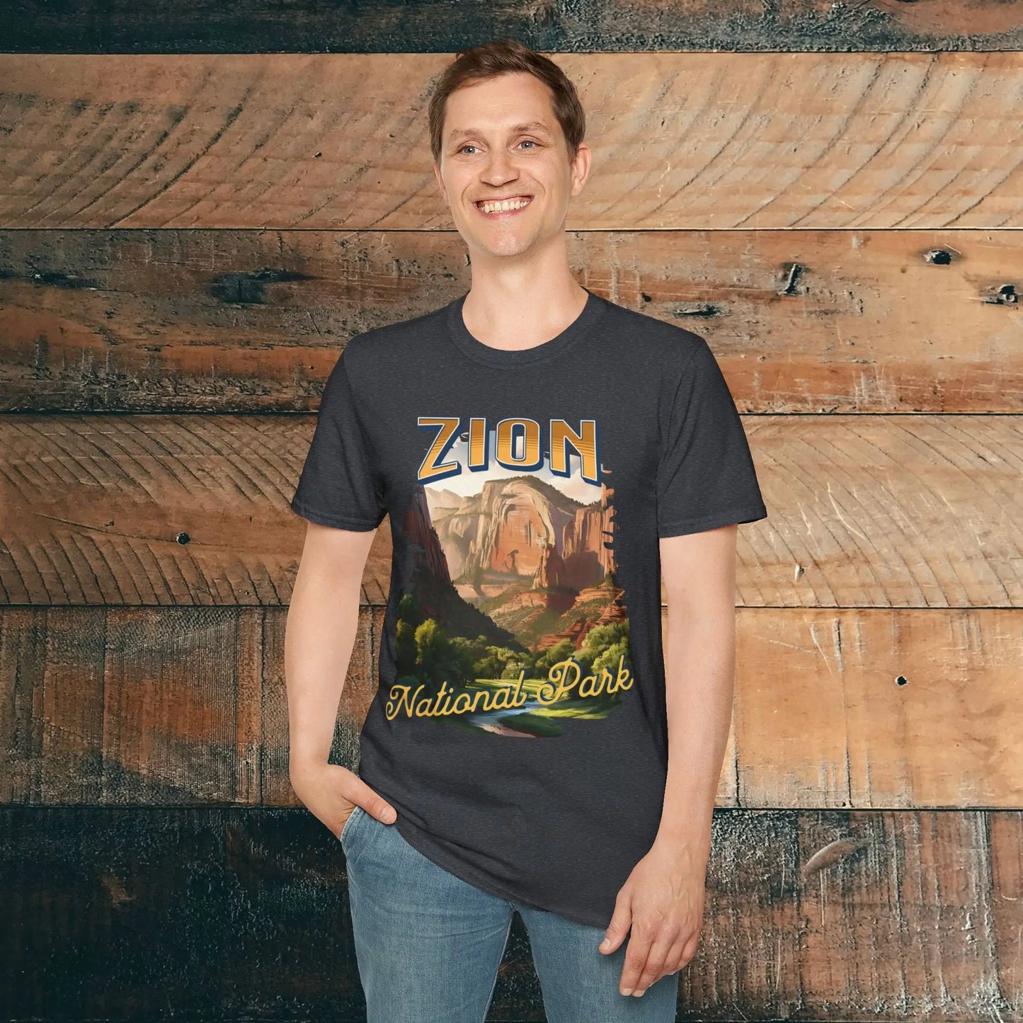 Zion National Park Unisex Fit Scenic T-Shirt Cotton Printify
