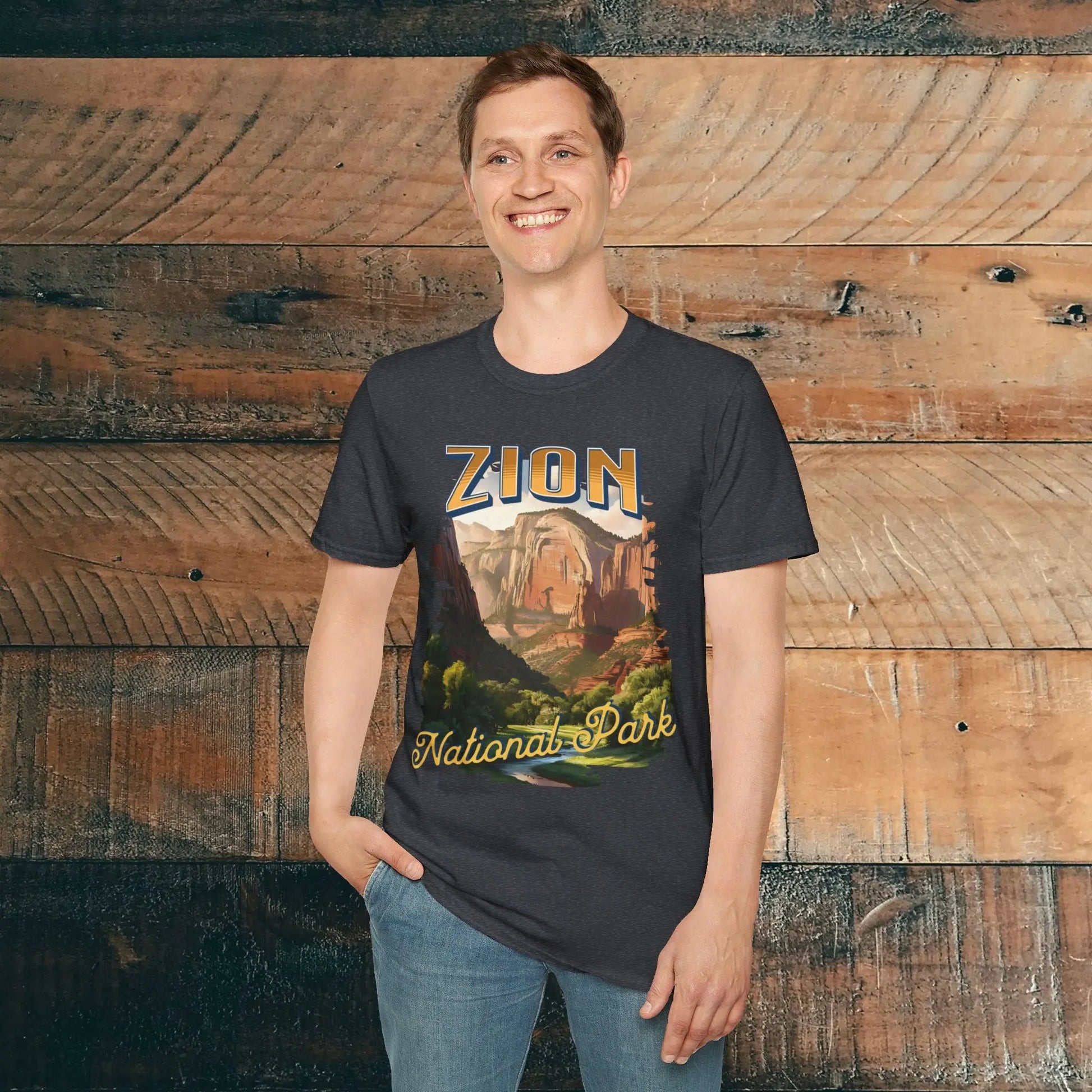 Zion National Park Unisex Fit Scenic T-Shirt Cotton Printify