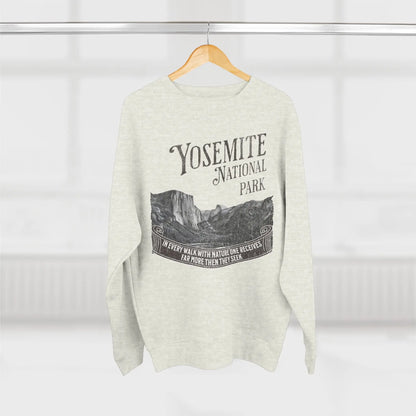 Yosemite National Park Unisex Fit Crewneck Sweatshirt John Muir Quote - Park Service Apparel