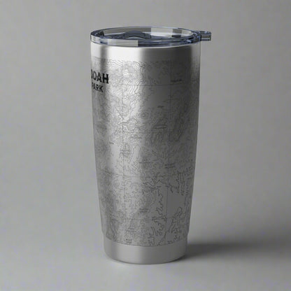 Shenandoah National Park Topographic Insulated Tumbler 20oz USGS Virginia Topo Map Coffee Cup On The Go