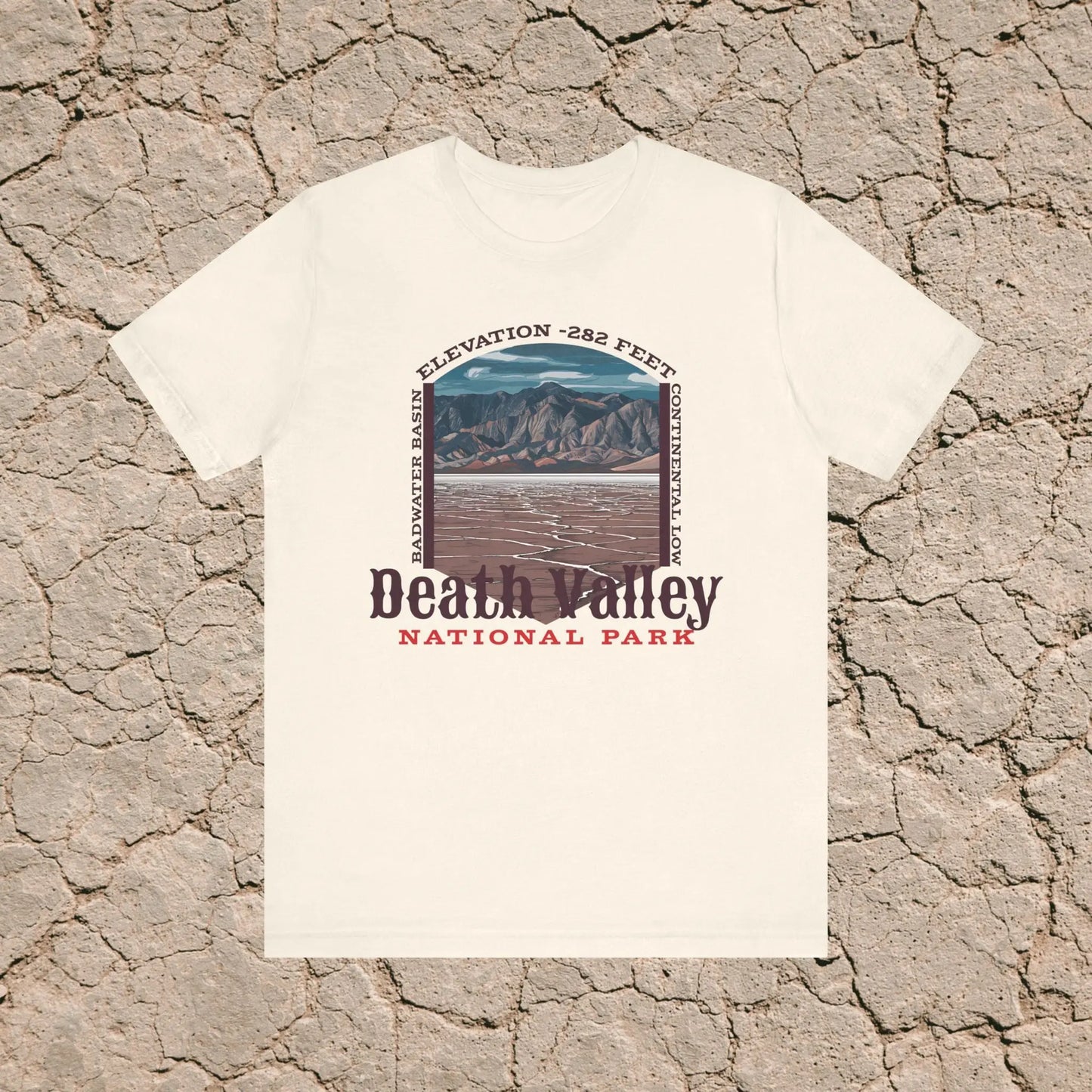 Death Valley National Park Unisex Jersey Tee Airlume Cotton Badwater Basin - Park Service Apparel