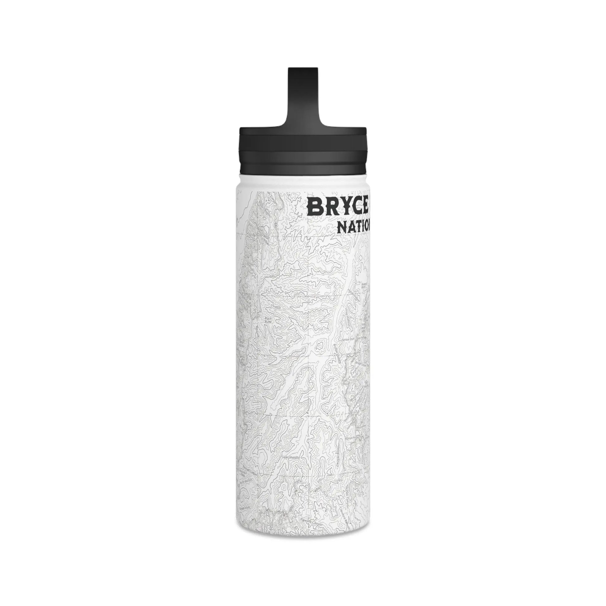 Bryce Canyon National Park Topographic Stainless Steel Water Bottle Handle Lid - Park Service Apparel