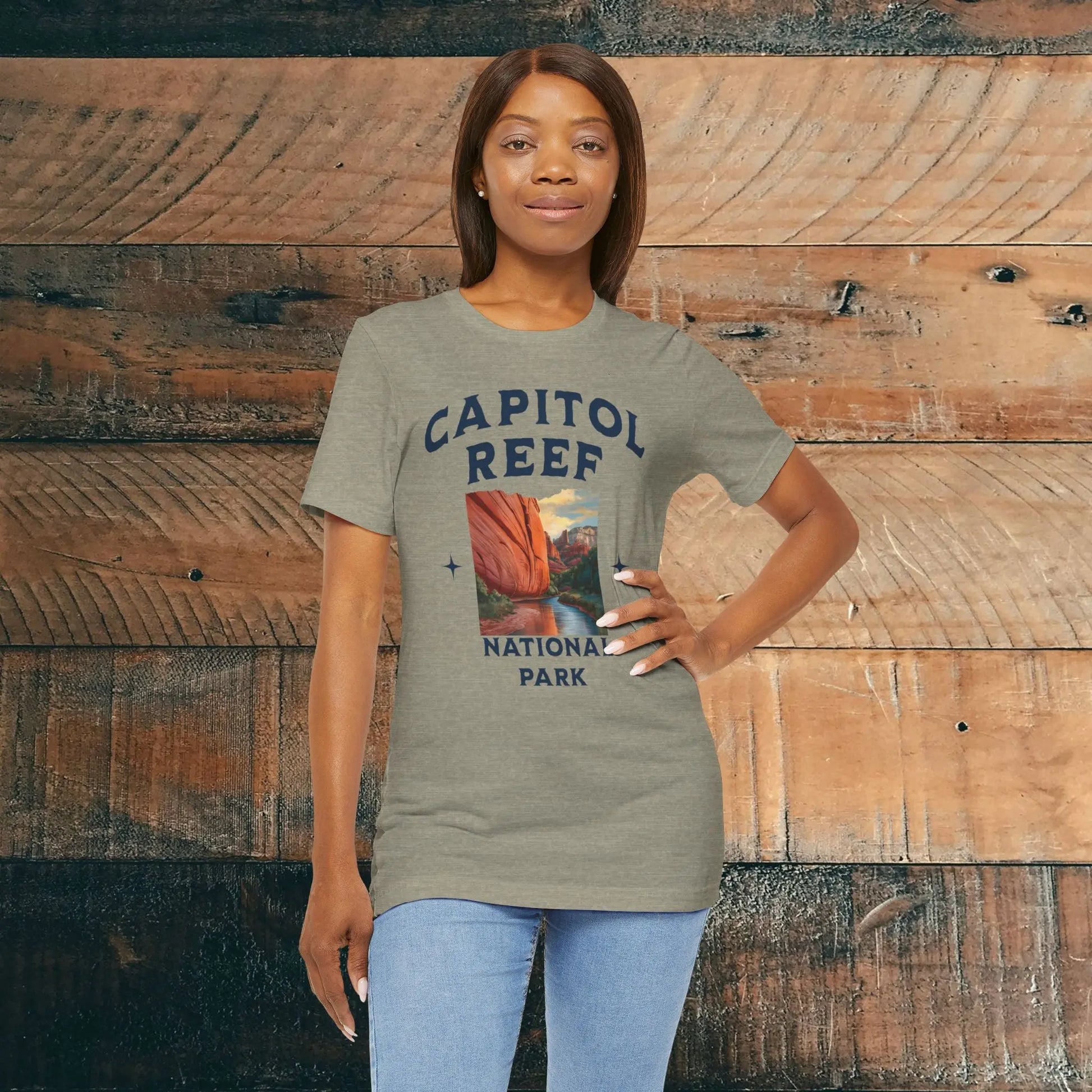Capitol Reef National Park Unisex Fit Soft Tee River Red Rock T-Shirt - Park Service Apparel