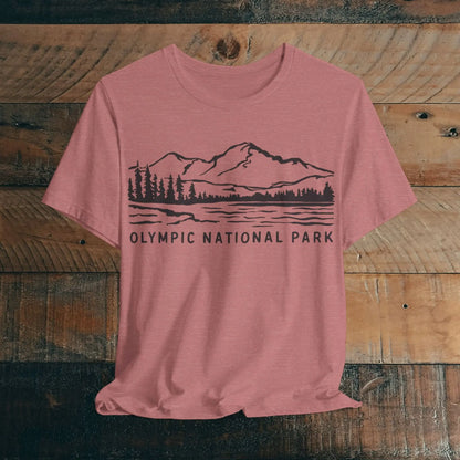 Olympic National Park Unisex Fit Soft T-Shirt Coastal Line Art - Park Service Apparel