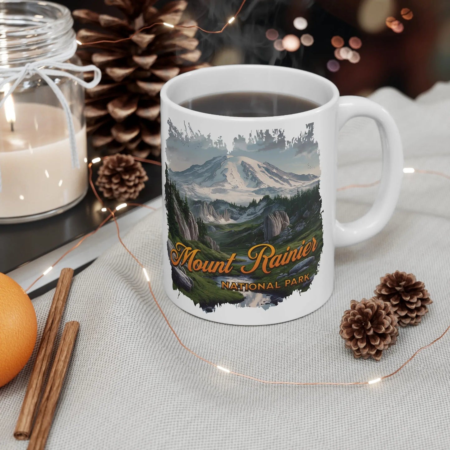 Mount Rainier National Park Scenic Ceramic Mug, (11oz, 15oz) - Park Service Apparel